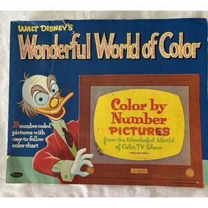 Fabulous 1950SColor Book Walt Disney'S Wonderful World Of Color Some Not Colored